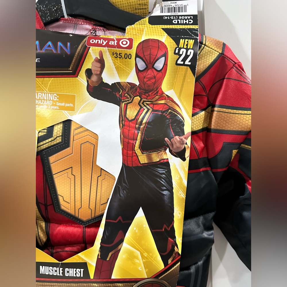 Marvel Spider-Man No Way Home Suit Light-Up Child Costume (large 12-14) NWT - Picture 6 of 8